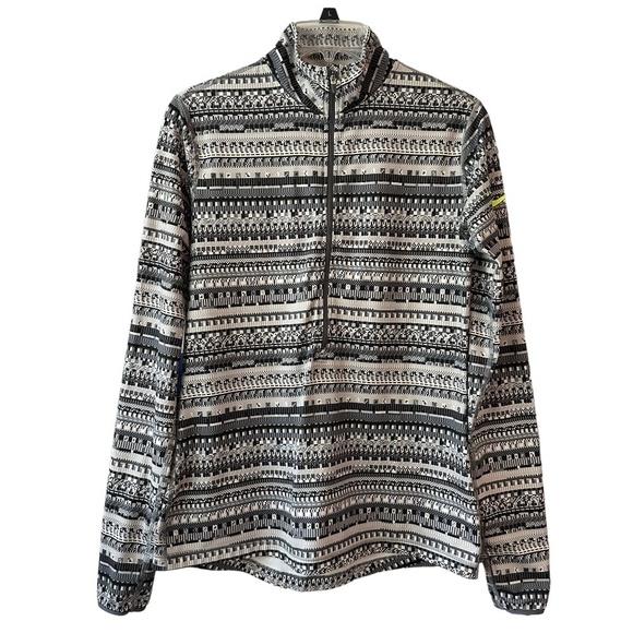 Nike Pro Dri-Fit Aztec Half Zip Pull Over Thumbholes Logo Pullover Women's Sz. L - Picture 1 of 13